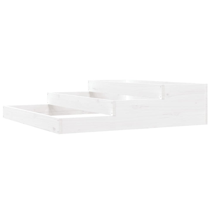 plantekasse 107x107x27 cm massivt fyrretræ hvid