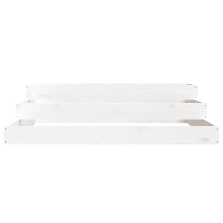 plantekasse 107x107x27 cm massivt fyrretræ hvid