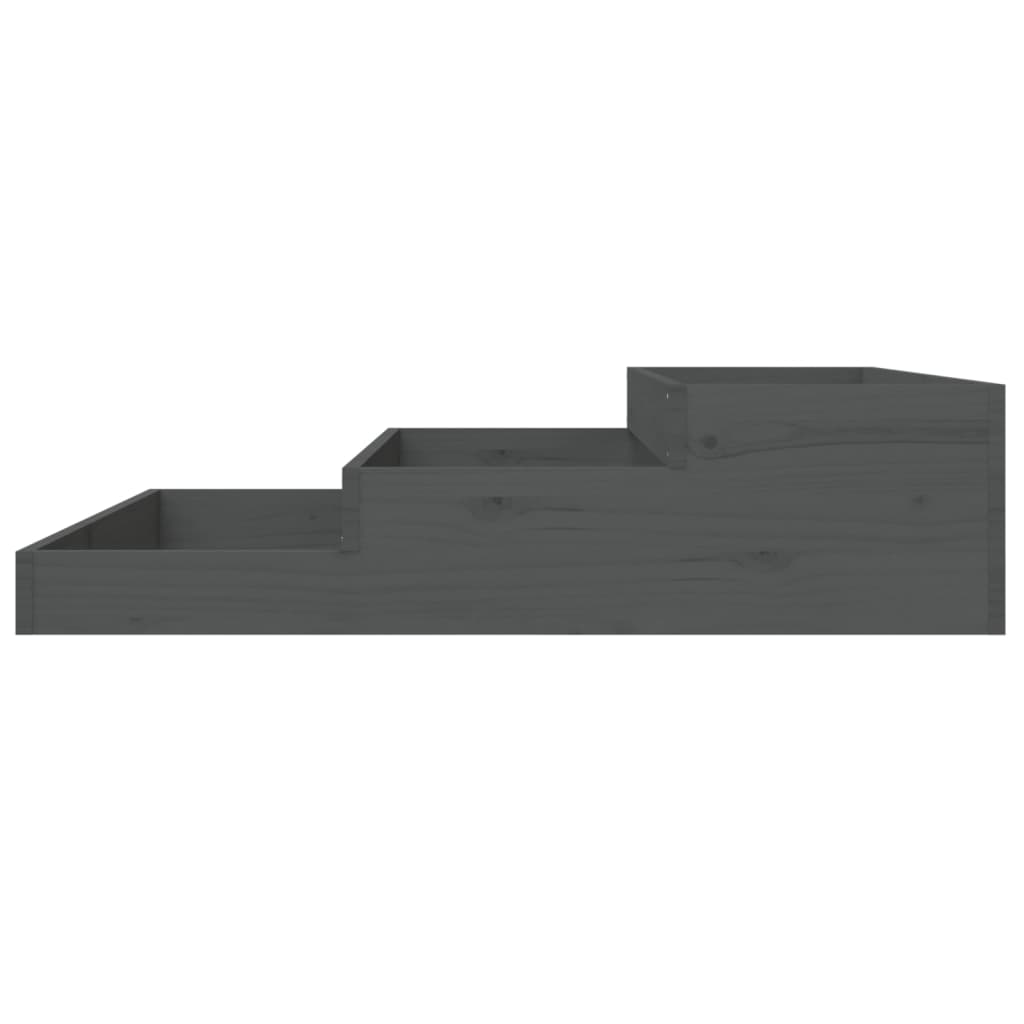 plantekasse 107x107x27 cm massivt fyrretræ grå