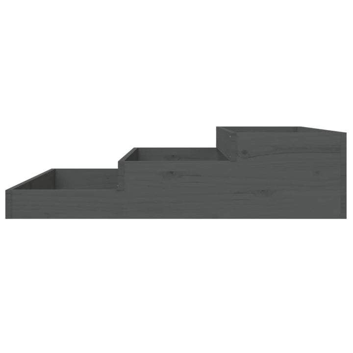 plantekasse 107x107x27 cm massivt fyrretræ grå