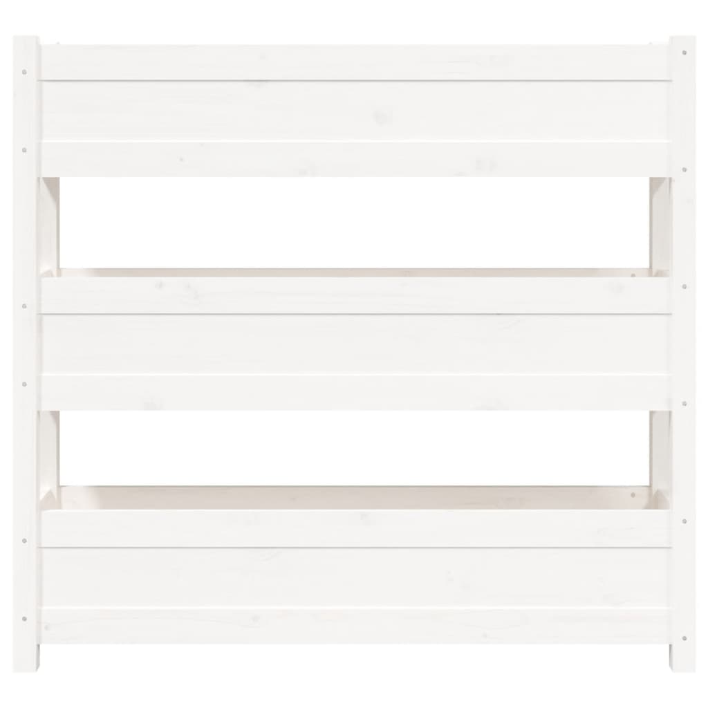 plantekasse 112x25x104,5 cm massivt fyrretræ hvid