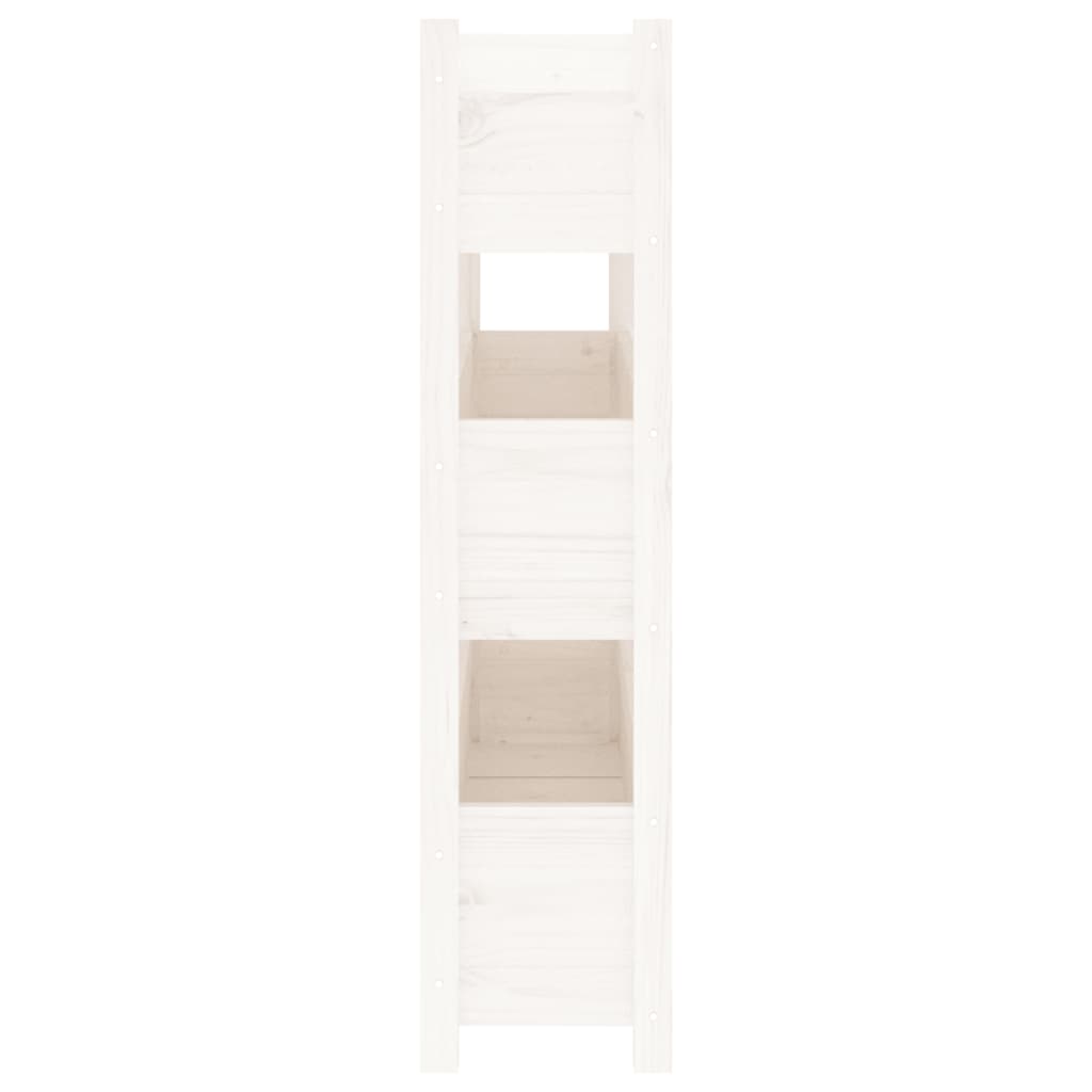 plantekasse 112x25x104,5 cm massivt fyrretræ hvid