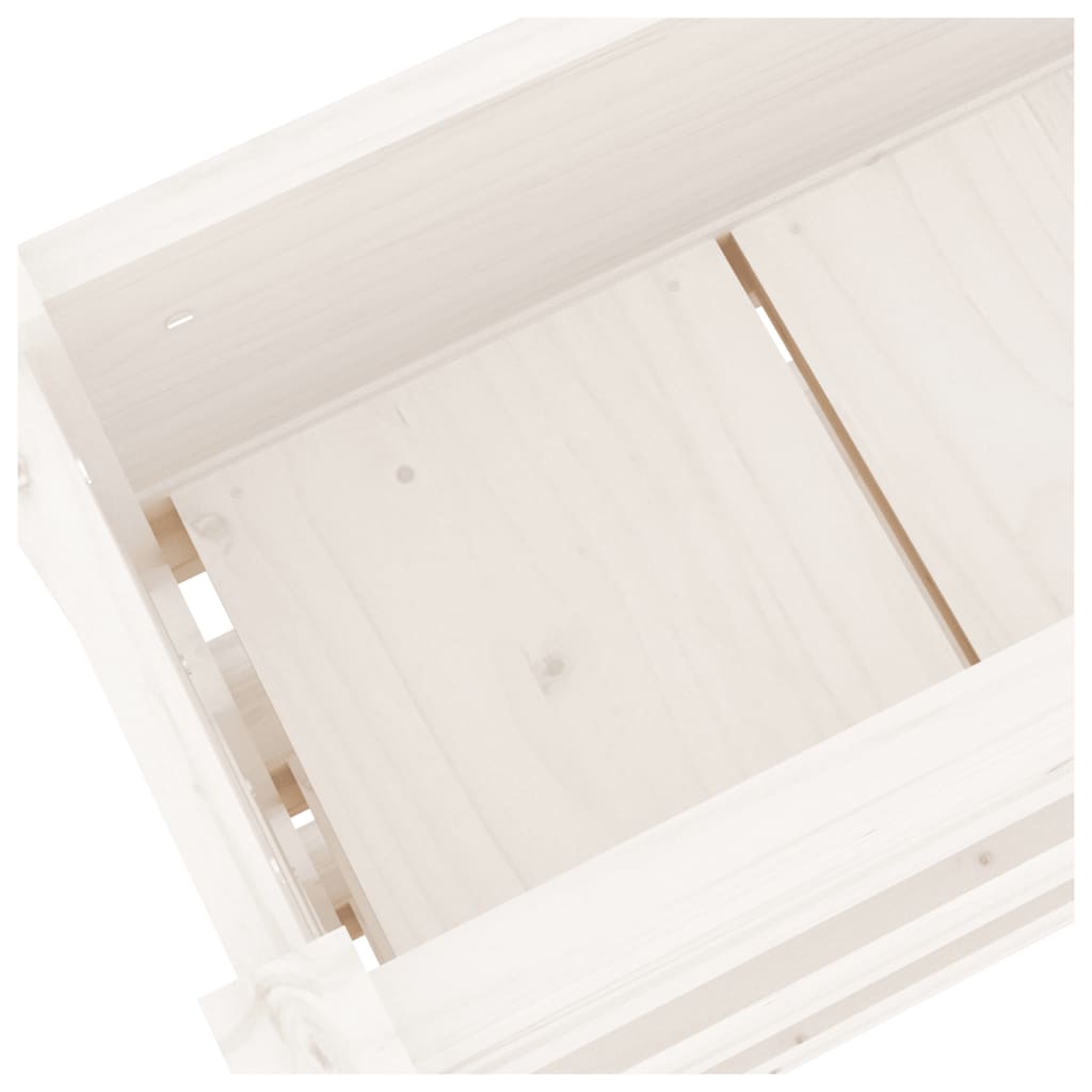 plantekasse 112x25x104,5 cm massivt fyrretræ hvid