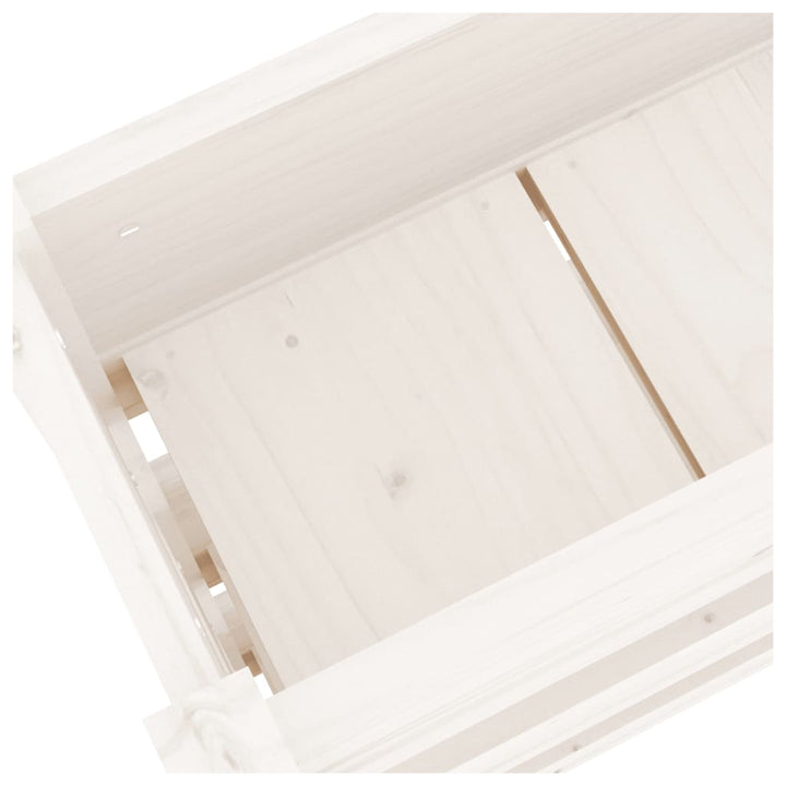 plantekasse 112x25x104,5 cm massivt fyrretræ hvid
