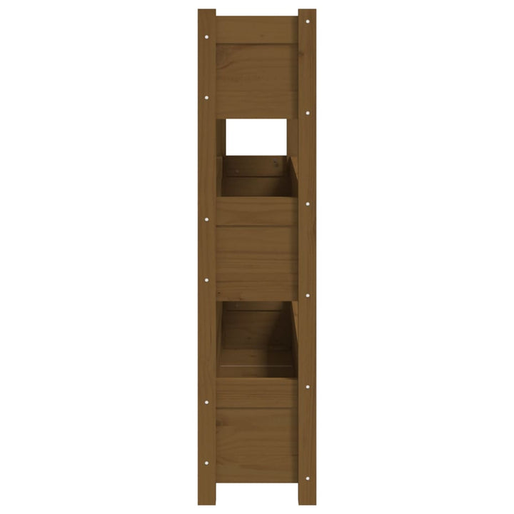 plantekasse 112x25x104,5 cm massivt fyrretræ gyldenbrun