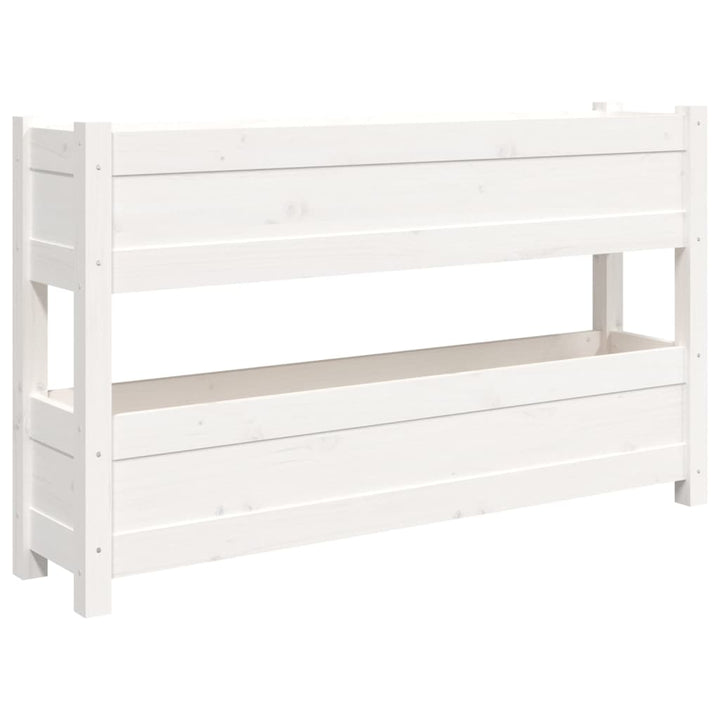 plantekasse 112x25x66 cm massivt fyrretræ hvid
