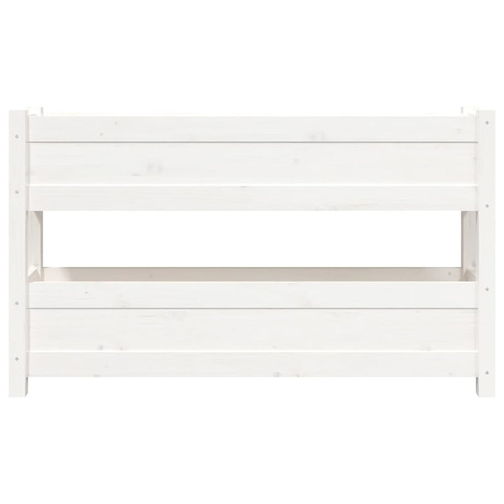 plantekasse 112x25x66 cm massivt fyrretræ hvid