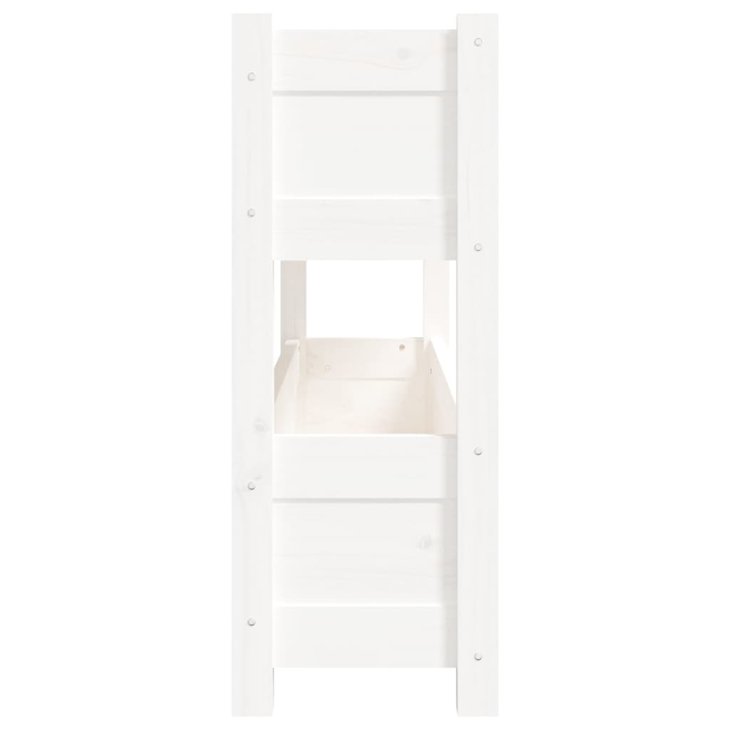 plantekasse 112x25x66 cm massivt fyrretræ hvid