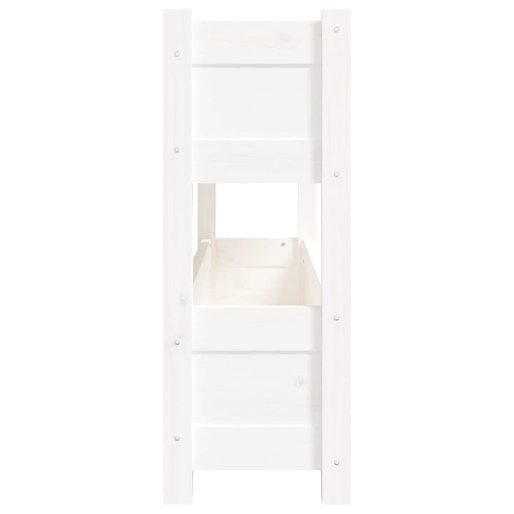 plantekasse 112x25x66 cm massivt fyrretræ hvid