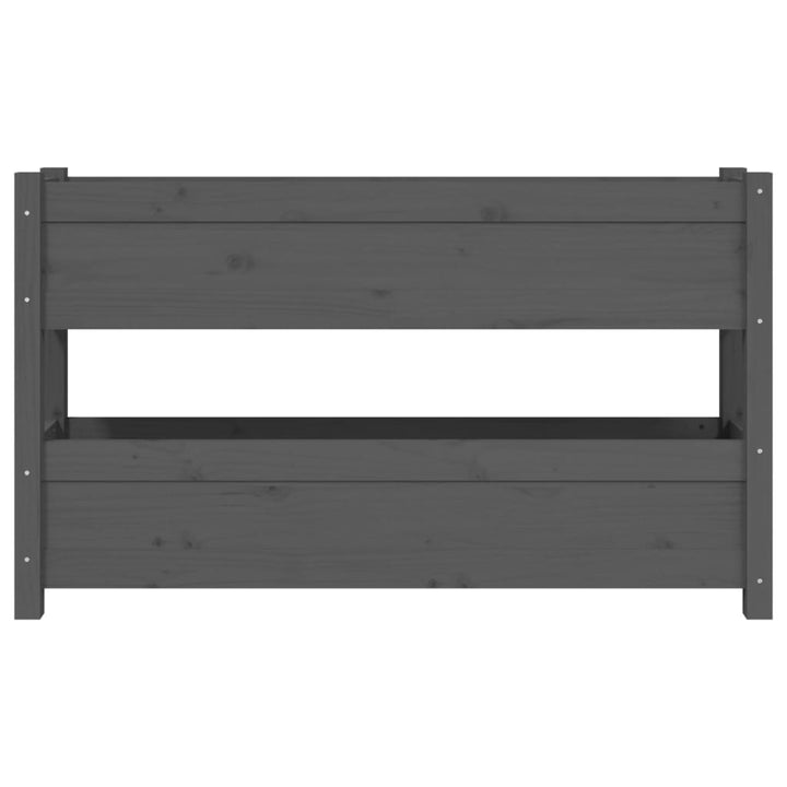 plantekasse 112x25x66 cm massivt fyrretræ grå