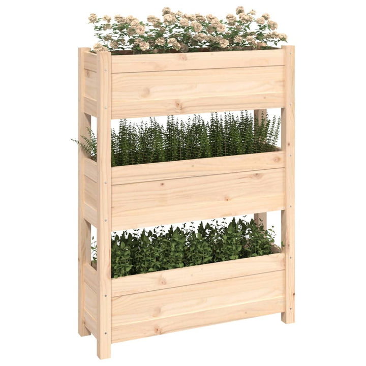plantekasse 77x25x104,5 cm massivt fyrretræ