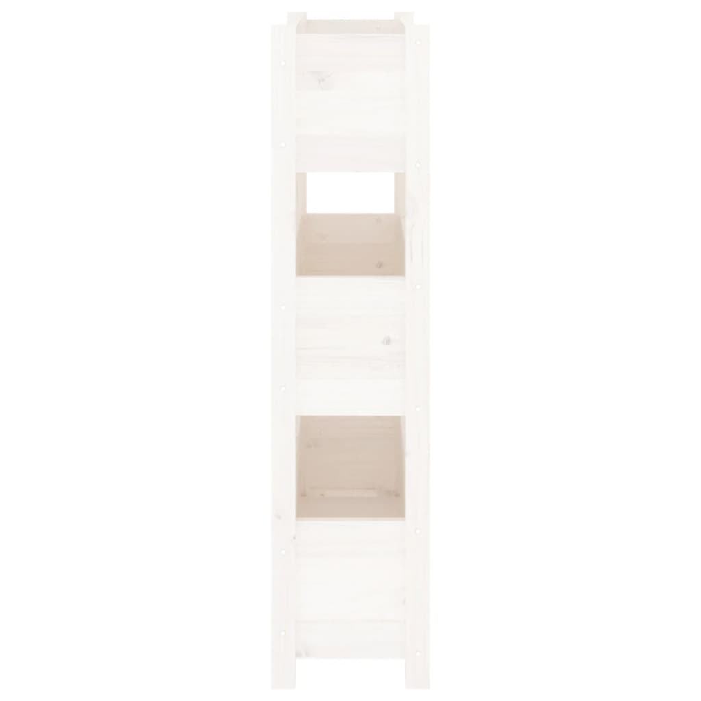 plantekasse 77x25x104,5 cm massivt fyrretræ hvid