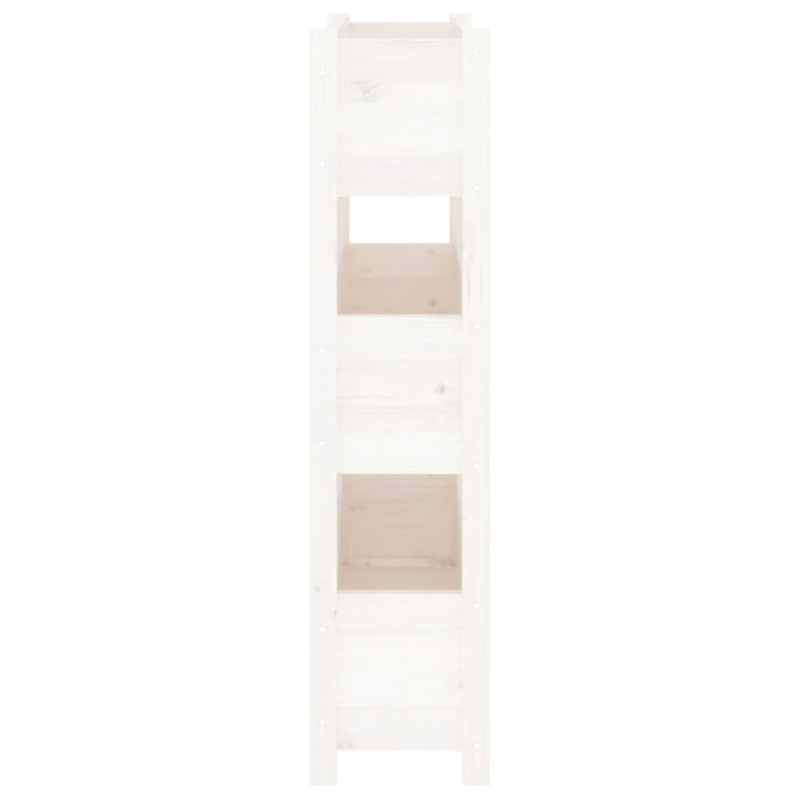 plantekasse 77x25x104,5 cm massivt fyrretræ hvid