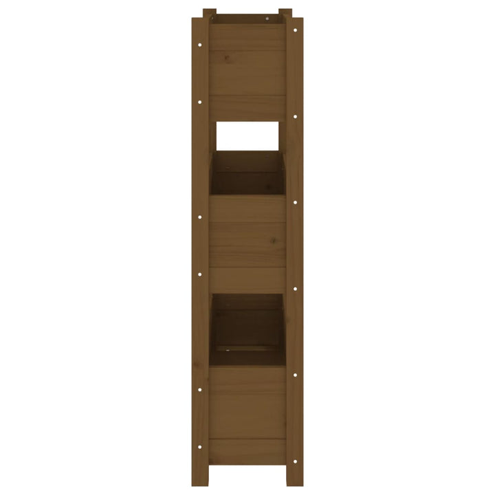 plantekasse 77x25x104,5 cm massivt fyrretræ gyldenbrun