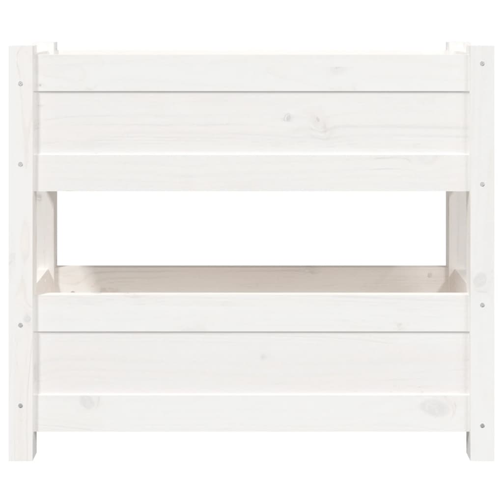 plantekasse 77x25x66 cm massivt fyrretræ hvid