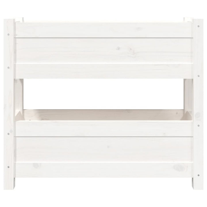 plantekasse 77x25x66 cm massivt fyrretræ hvid
