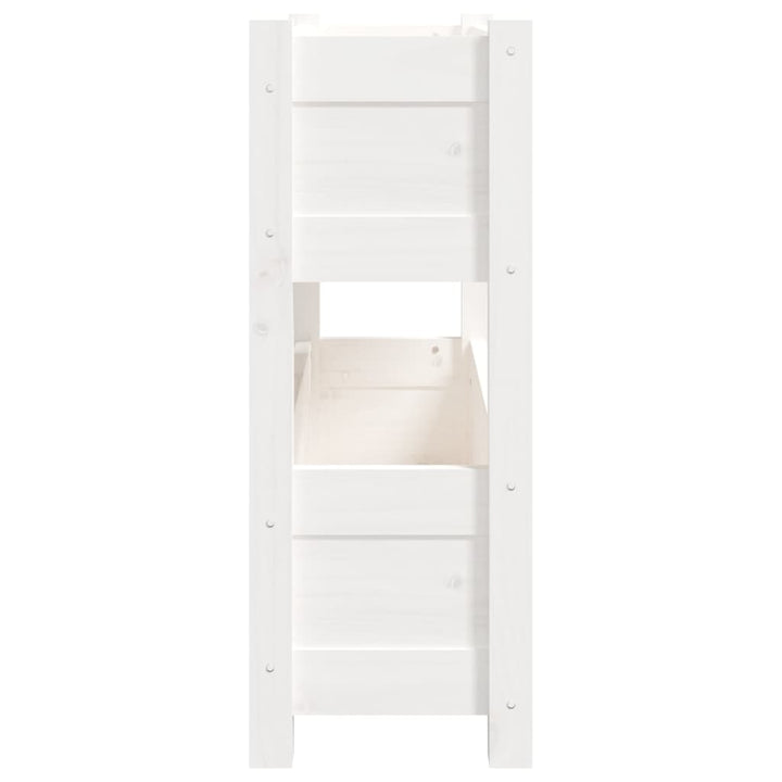 plantekasse 77x25x66 cm massivt fyrretræ hvid