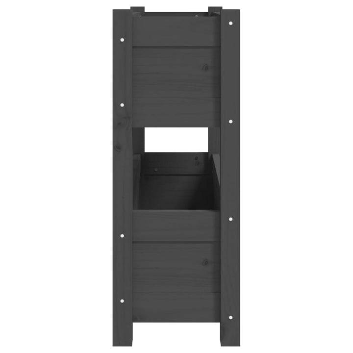 plantekasse 77x25x66 cm massivt fyrretræ grå