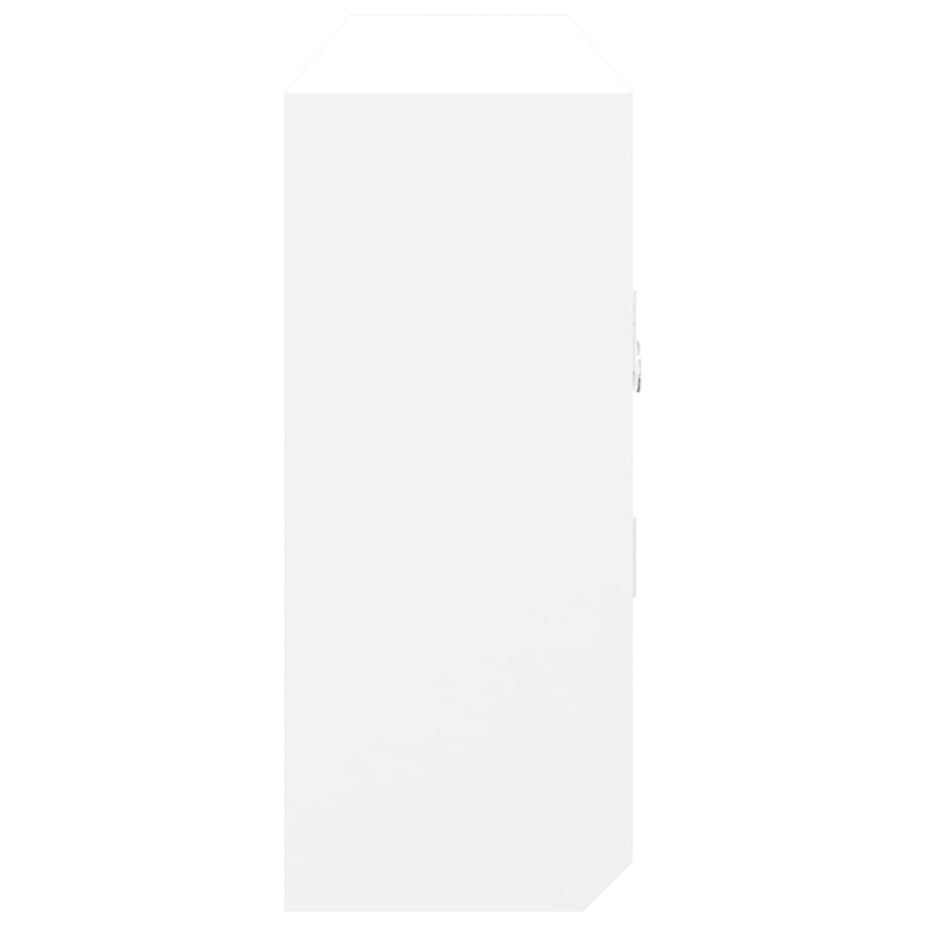 nøgleskab 40x8,5x20 cm konstrueret træ og stål hvid