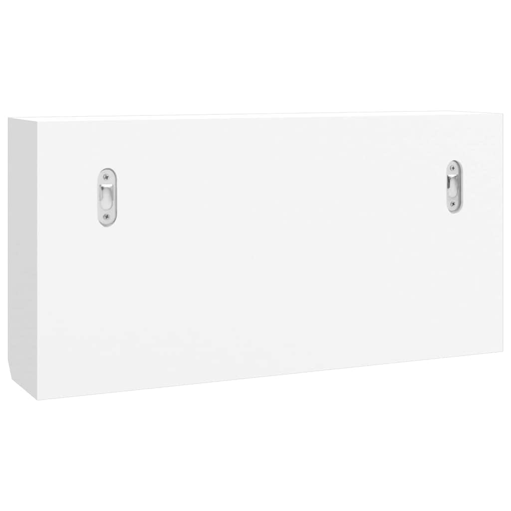 nøgleskab 40x8,5x20 cm konstrueret træ og stål hvid