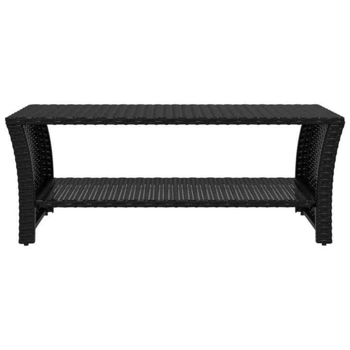 sofabord 100x50x40 cm polyrattan sort