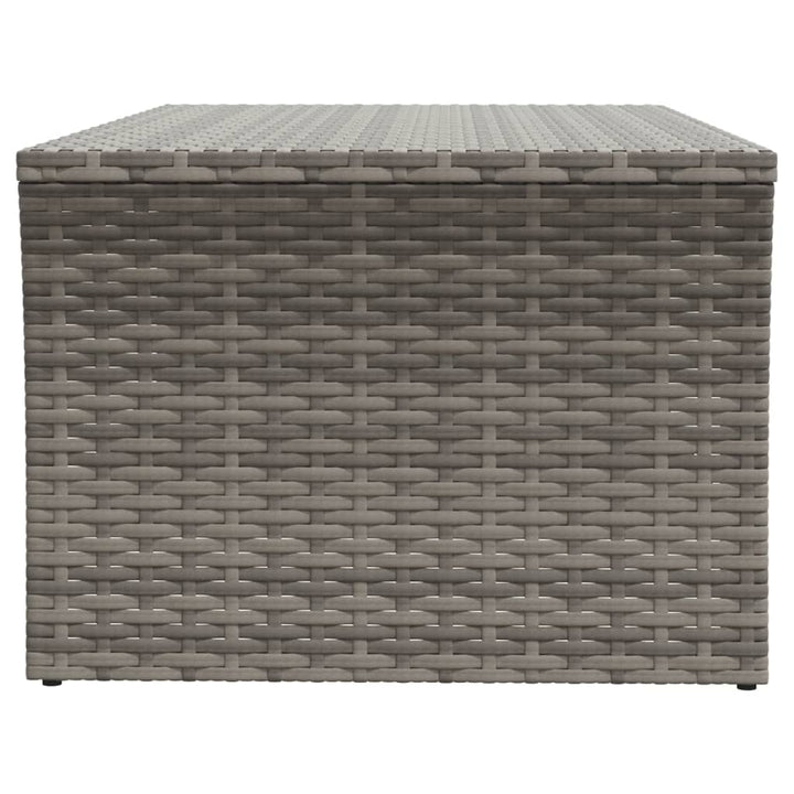 sofabord 100x50x40 cm polyrattan grå