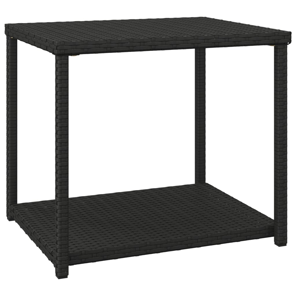 sidebord 55x45x49 cm polyrattan sort