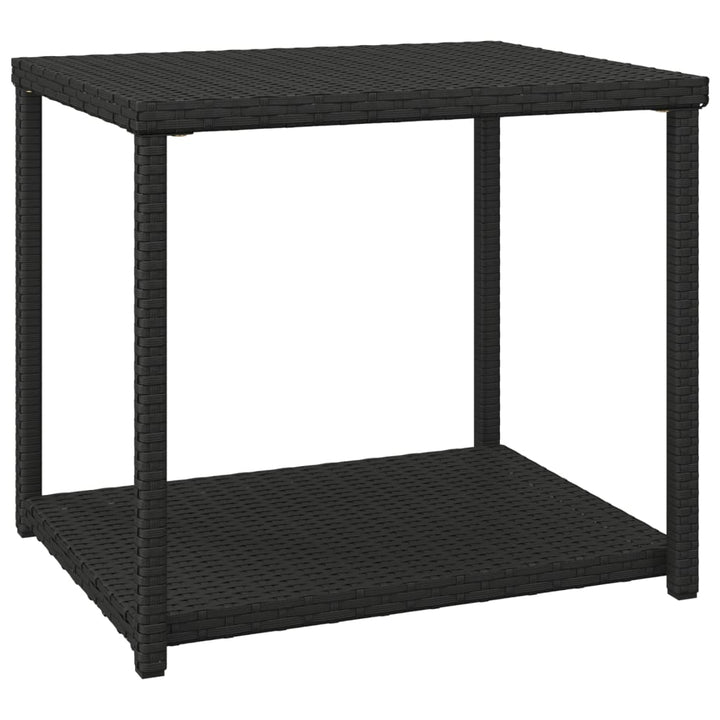 sidebord 55x45x49 cm polyrattan sort
