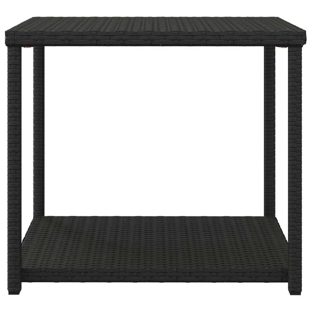 sidebord 55x45x49 cm polyrattan sort