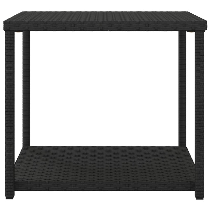 sidebord 55x45x49 cm polyrattan sort