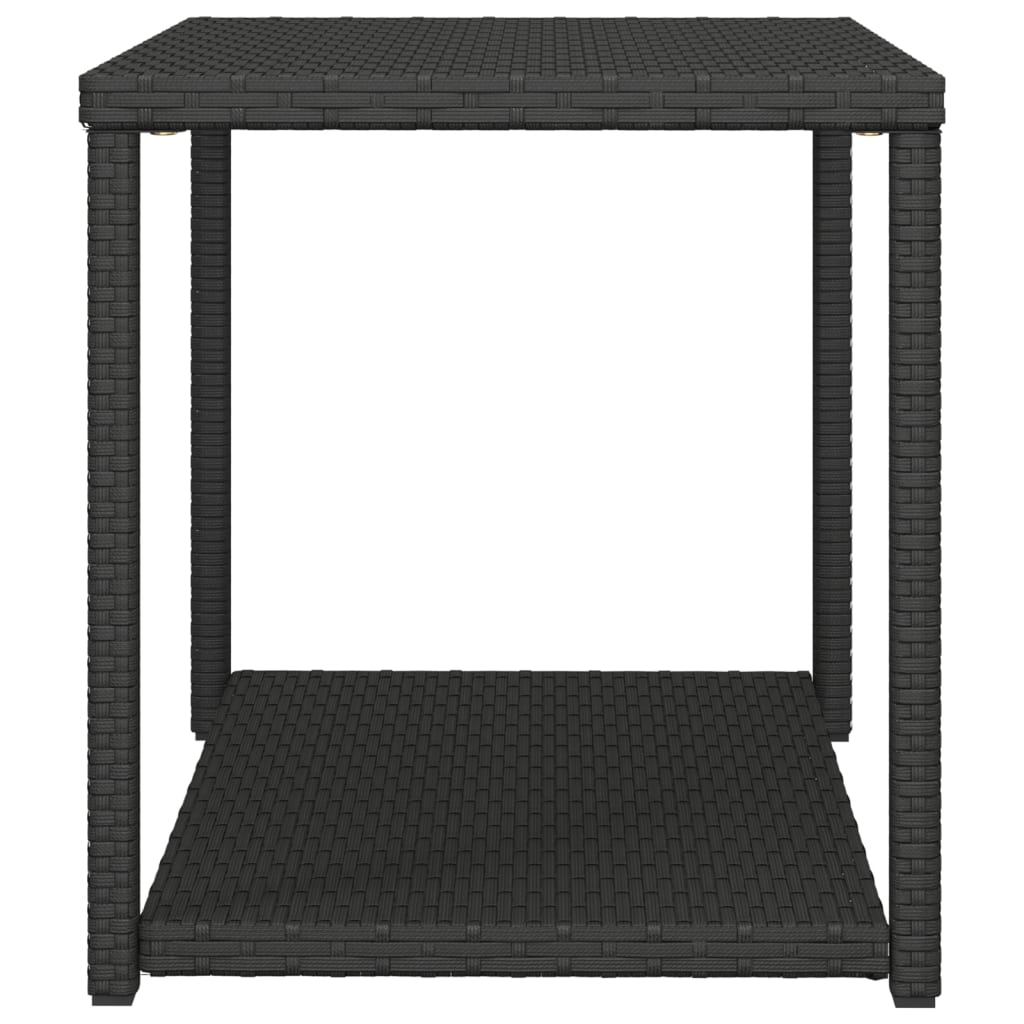 sidebord 55x45x49 cm polyrattan sort