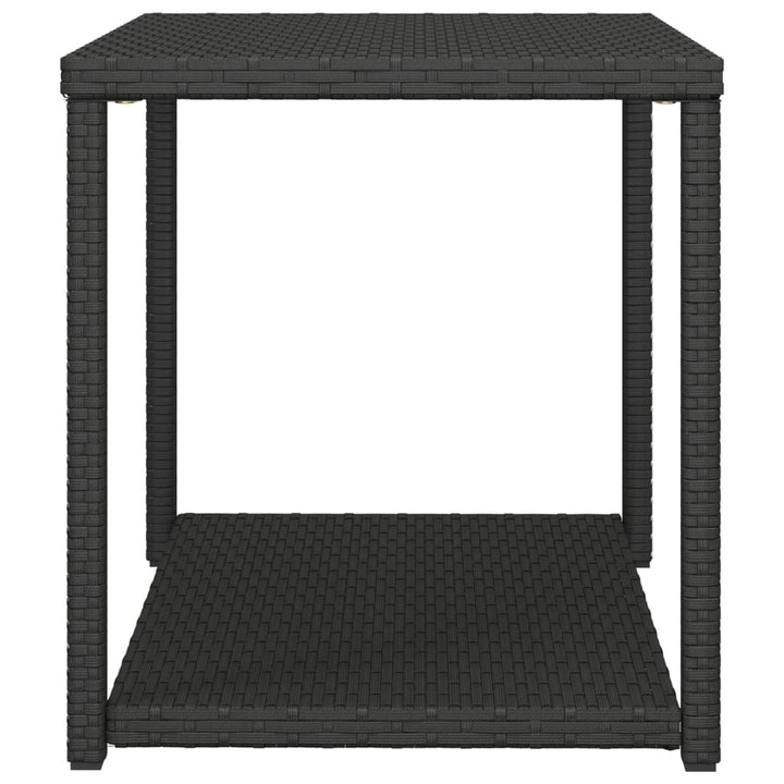 sidebord 55x45x49 cm polyrattan sort