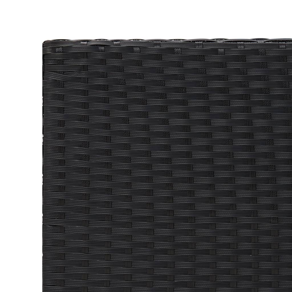 sidebord 55x45x49 cm polyrattan sort