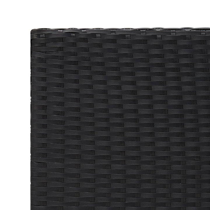 sidebord 55x45x49 cm polyrattan sort