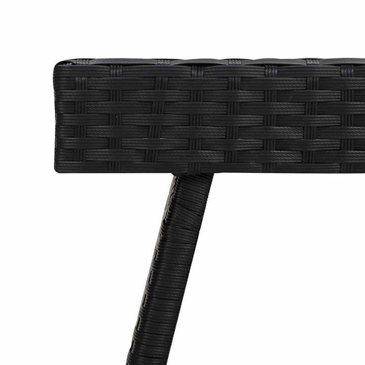 foldbart sidebord 60x40x38 cm polyrattan sort