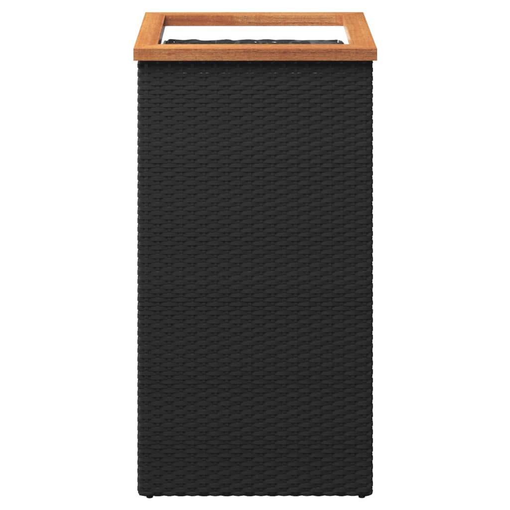 plantekasse 40x40x80 cm polyrattan sort
