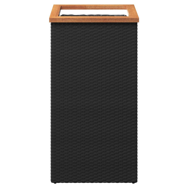 plantekasse 40x40x80 cm polyrattan sort
