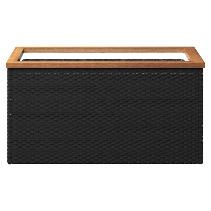plantekasse 80x40x40 cm polyrattan sort