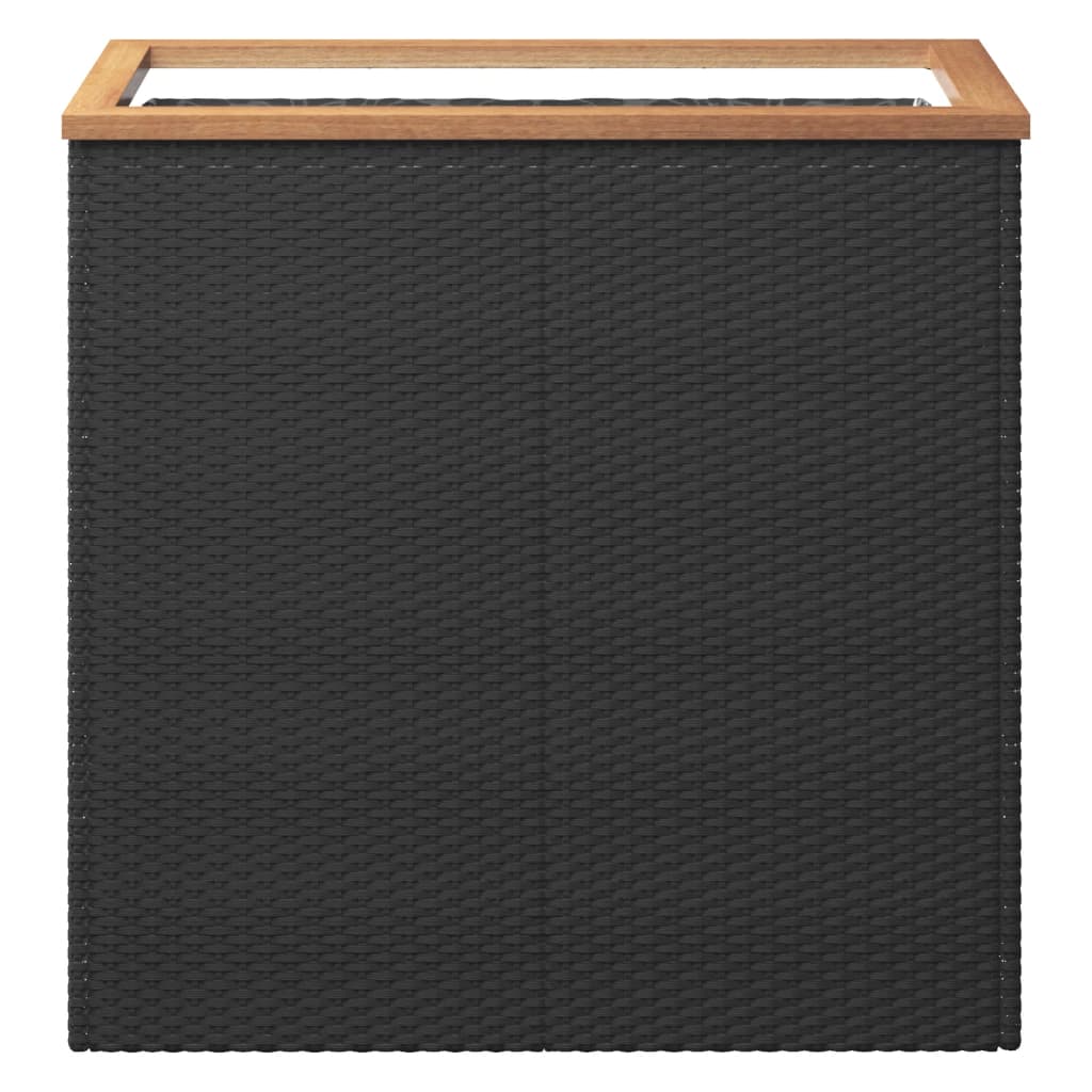 plantekasse 80x40x80 cm polyrattan sort