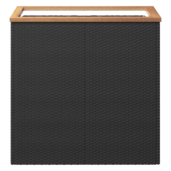 plantekasse 80x40x80 cm polyrattan sort