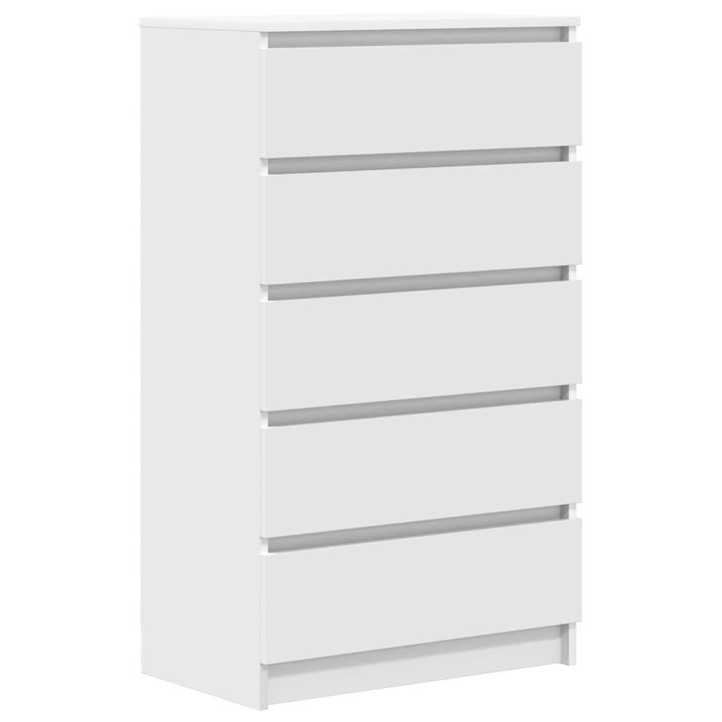 skuffeskab 60x36x103 cm konstrueret træ hvid