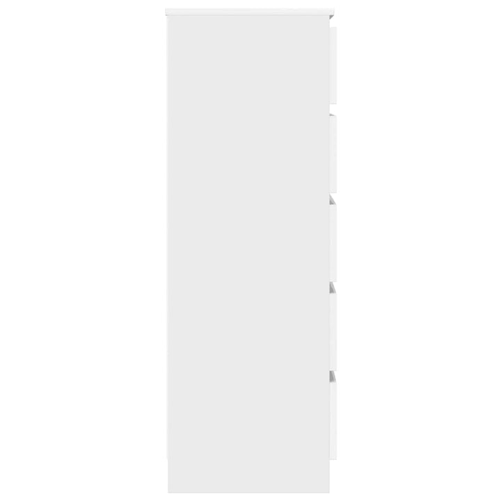skuffeskab 60x36x103 cm konstrueret træ hvid