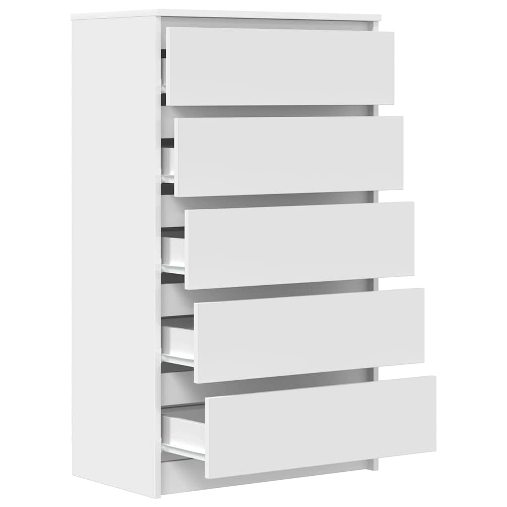 skuffeskab 60x36x103 cm konstrueret træ hvid