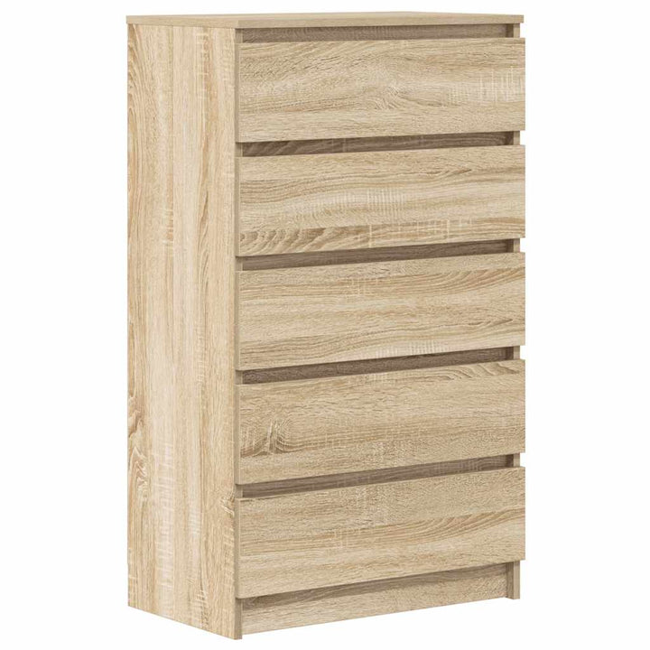kommode 60x36x103 cm konstrueret træ sonoma-eg