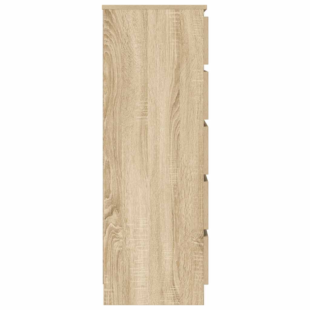 kommode 60x36x103 cm konstrueret træ sonoma-eg