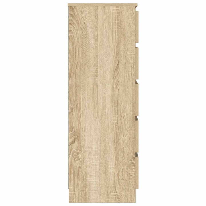 kommode 60x36x103 cm konstrueret træ sonoma-eg