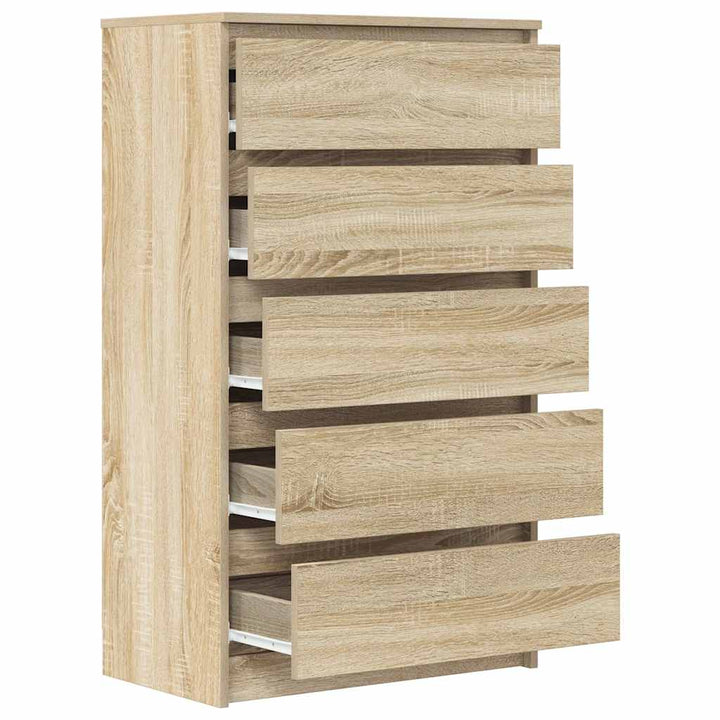 kommode 60x36x103 cm konstrueret træ sonoma-eg