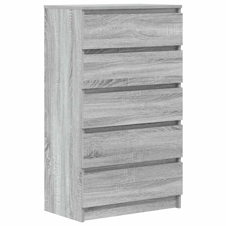 kommode 60x36x103 cm konstrueret træ grå sonoma-eg