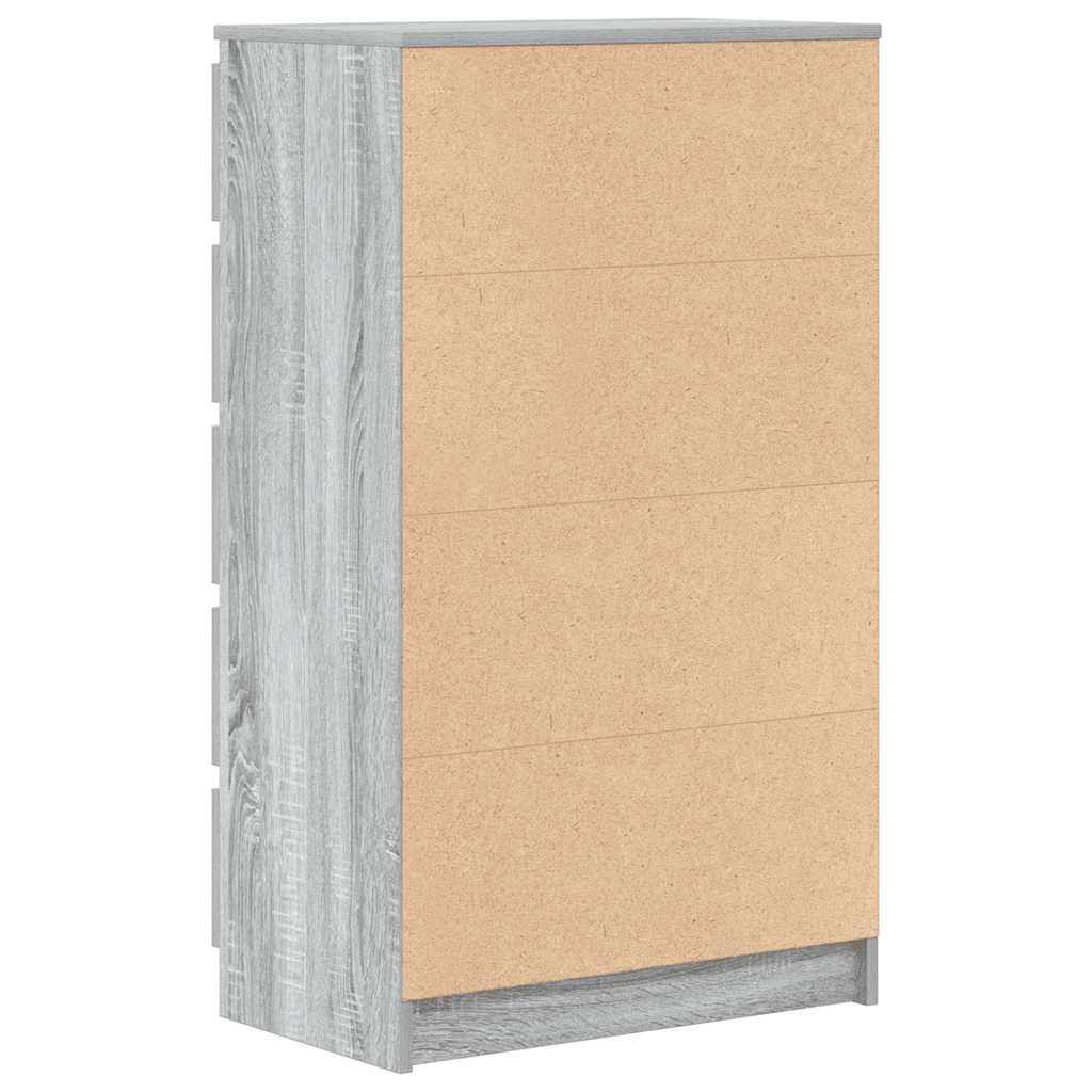 kommode 60x36x103 cm konstrueret træ grå sonoma-eg