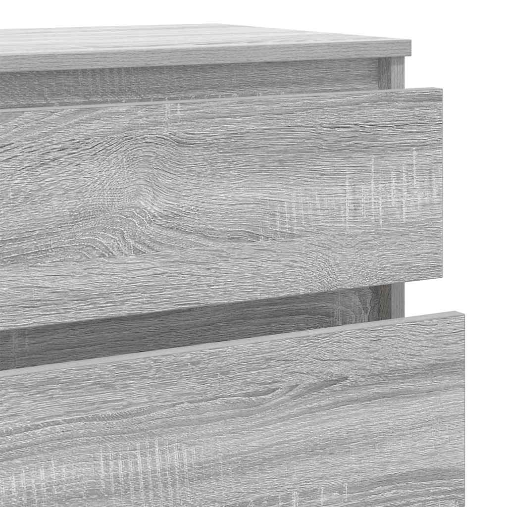 kommode 60x36x103 cm konstrueret træ grå sonoma-eg